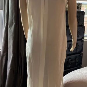 J Brand silk and leather long sleeveless blouse